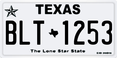 TX license plate BLT1253