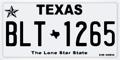 TX license plate BLT1265