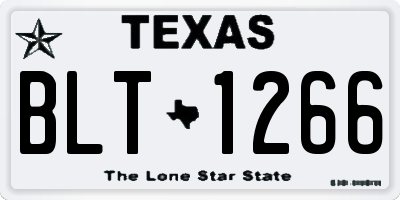 TX license plate BLT1266