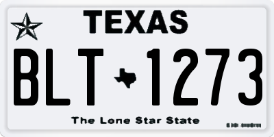TX license plate BLT1273