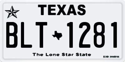 TX license plate BLT1281