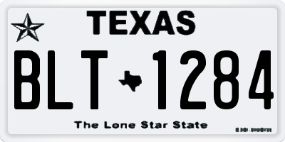 TX license plate BLT1284