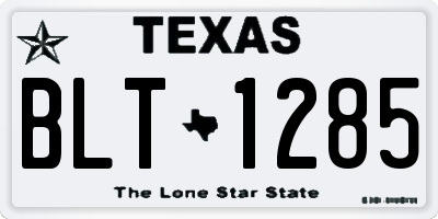 TX license plate BLT1285
