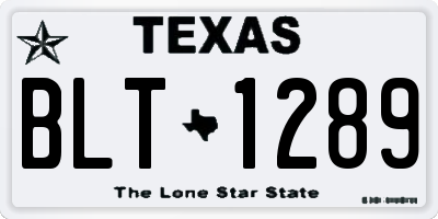 TX license plate BLT1289