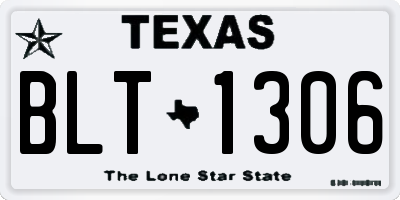 TX license plate BLT1306