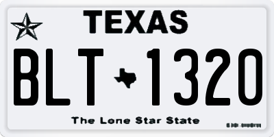 TX license plate BLT1320