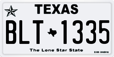 TX license plate BLT1335