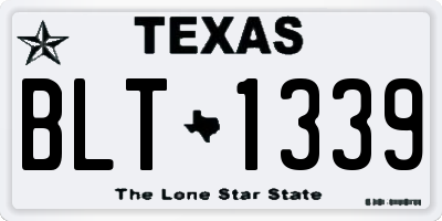 TX license plate BLT1339