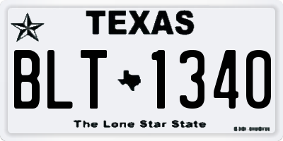 TX license plate BLT1340
