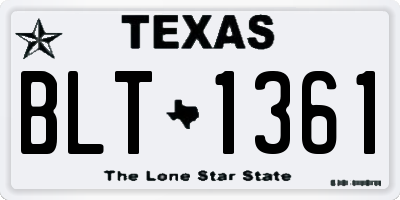 TX license plate BLT1361