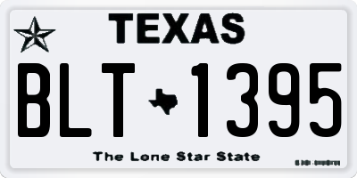TX license plate BLT1395