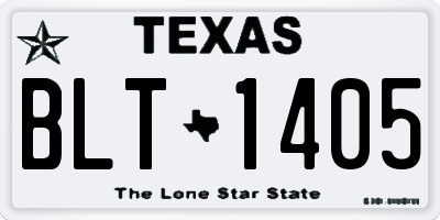 TX license plate BLT1405