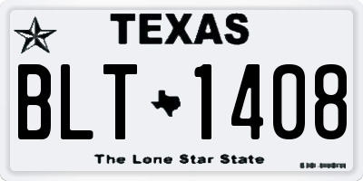 TX license plate BLT1408