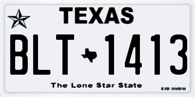 TX license plate BLT1413