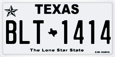 TX license plate BLT1414