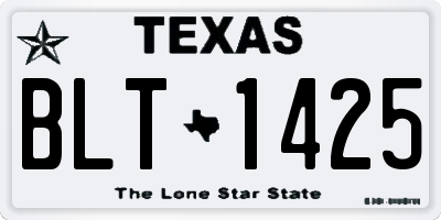 TX license plate BLT1425