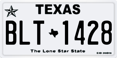 TX license plate BLT1428