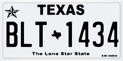 TX license plate BLT1434