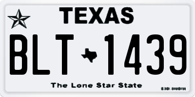 TX license plate BLT1439