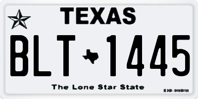 TX license plate BLT1445