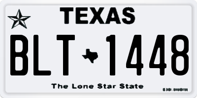TX license plate BLT1448