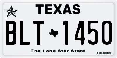 TX license plate BLT1450