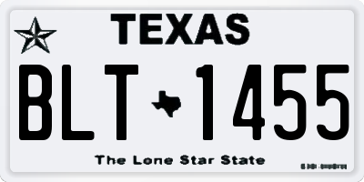TX license plate BLT1455