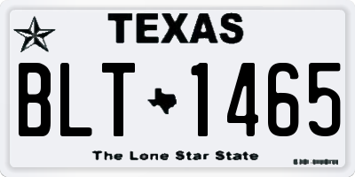 TX license plate BLT1465