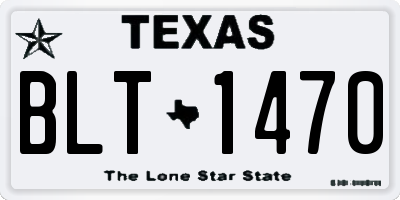 TX license plate BLT1470
