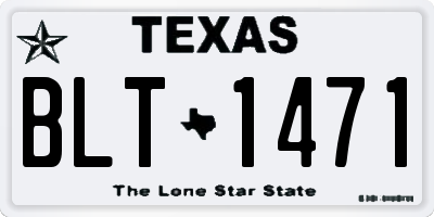 TX license plate BLT1471