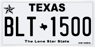 TX license plate BLT1500