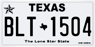 TX license plate BLT1504