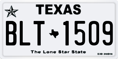 TX license plate BLT1509