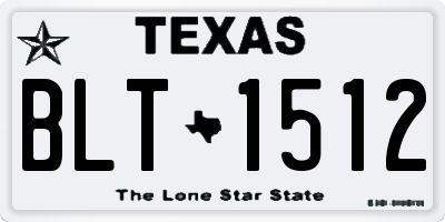 TX license plate BLT1512