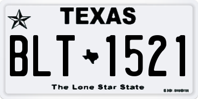 TX license plate BLT1521