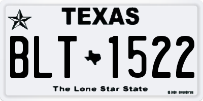 TX license plate BLT1522