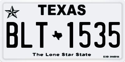 TX license plate BLT1535
