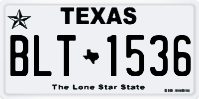 TX license plate BLT1536