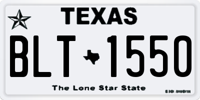TX license plate BLT1550