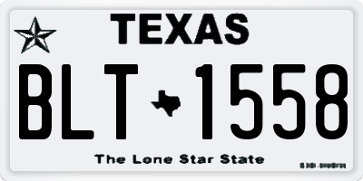 TX license plate BLT1558