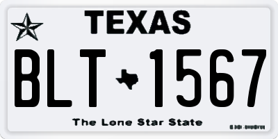 TX license plate BLT1567