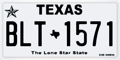 TX license plate BLT1571