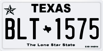 TX license plate BLT1575