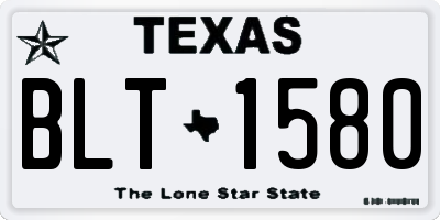 TX license plate BLT1580