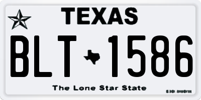 TX license plate BLT1586