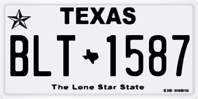 TX license plate BLT1587