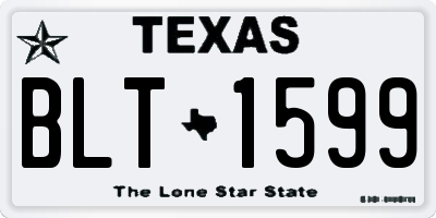 TX license plate BLT1599