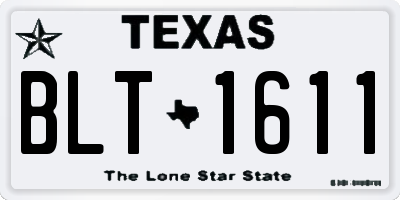 TX license plate BLT1611