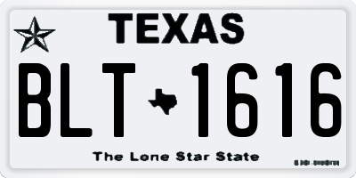 TX license plate BLT1616