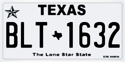 TX license plate BLT1632